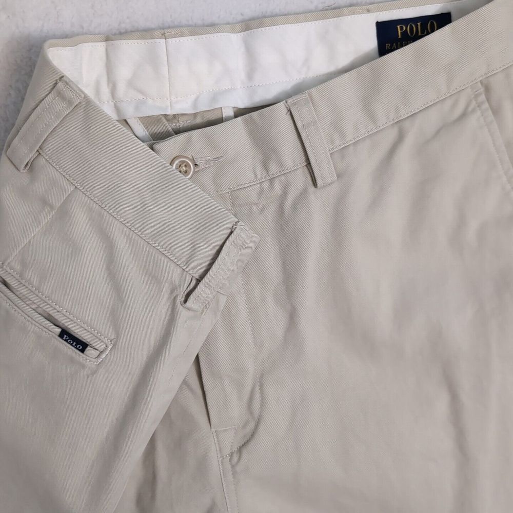 Polo Ralph Lauren Pants Men's Cream 36X30 Cotton Classic Fit‎ EUC